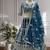 teal Blue Embroidered Lehenga\