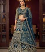 Teal Blue Embroidery Detail