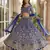 royal blue heavy embroidered lehenga