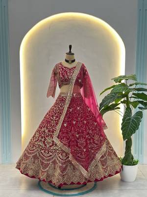 pink bridal lehenga 2