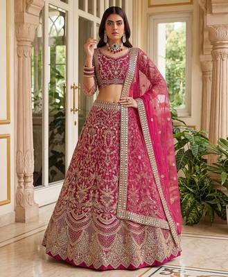 pink bridal lehenga 1