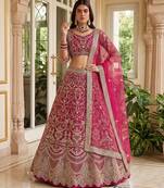 pink bridal lehenga