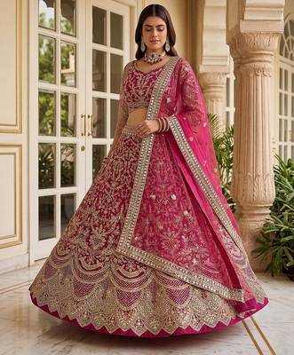 pink bridal lehenga 4