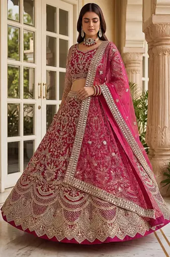 Pink Bridal Lehenga