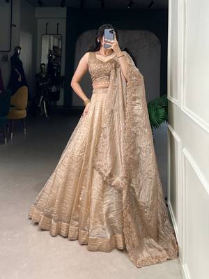 gold party lehenga 1
