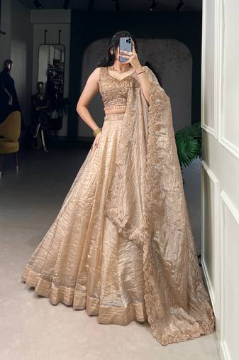 Gold Party Lehenga