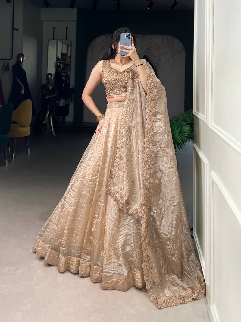 Gold Party Lehenga
