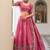 Pink Floral Embroidered Lehenga