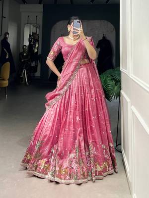 pink floral embroidered lehenga 3