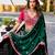 dark-Green Lehenga with Pink Embroidered Blouse