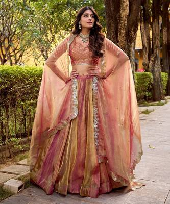 rose gold embroidered lehenga 3