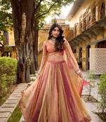 Rose Gold Embroidered Lehenga
