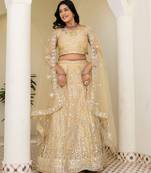 light-Gold Designer Lehenga