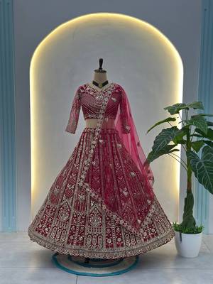red bridal lehenga 3