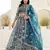  blue heavy embroidered lehenga