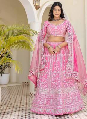 pink embroidered lehenga 4