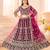 wine bridal lehenga