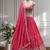 red embroidered lehenga