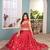 red embroidered lehenga