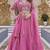 PINK Heavy Embroidery Moti & Sequin Work Pure Crunchy Lehenga Choli with Dupatta | Wedding & Festive Wear