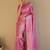 Pink soft silk blend banarasi jacuard work designer saree with blouse