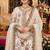 White chiffon suit with embroidery & sequin work