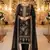 Black chiffon suit with embroidery & sequin work