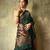 Green soft silk blend banarasi jacuard work designer saree with blouse