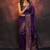Purple soft silk blend banarasi jacuard work designer saree with blouse