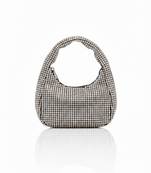 Midnight Crystal Shoulder Bag – Rhinestone Mini Hobo