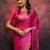 Rani pink soft silk blend banarasi jacuard work designer saree with blouse