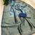 Turquoise soft silk blend banarasi jacuard work designer saree with blouse