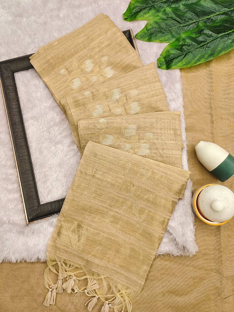 cream color art silk saree with blouse