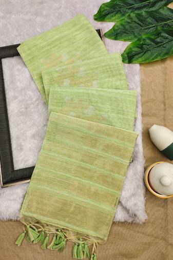 green color art silk saree with blouse