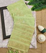 green color art silk saree with blouse