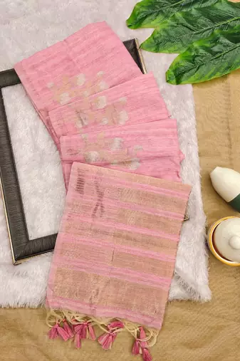 pink color art silk saree with blouse