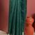 dark green color khadi art silk saree with printed blouse