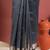 grey color khadi art silk saree with printed blouse