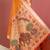 orange color khadi art silk saree with printed blouse
