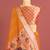 orange color khadi art silk saree with printed blouse