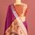 plum color khadi art silk saree with printed blouse