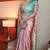 Baby pink soft silk blend banarasi jacuard work designer saree with blouse