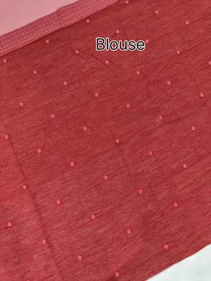 pink color chanderi cotton saree with contrast blouse 5