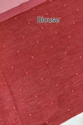 pink color chanderi cotton saree with contrast blouse