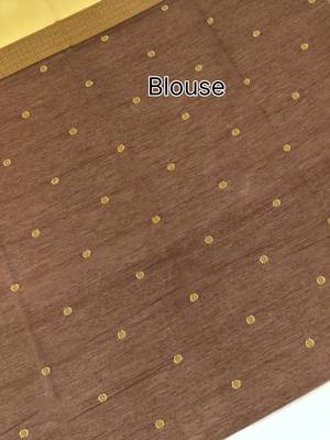 yellow color chanderi cotton saree with contrast blouse 5