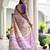 purple color satin art silk saree with designer blouzse