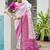  purple color banarasi art silk saree with designer blouse