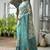  teal color banarasi art silk saree with designer blouse
