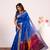 blue color banarasi art silk saree with blouse