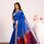 blue color banarasi art silk saree with blouse